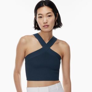 Aritzia Sculpt Knit Criss Cross Cropped Tank
